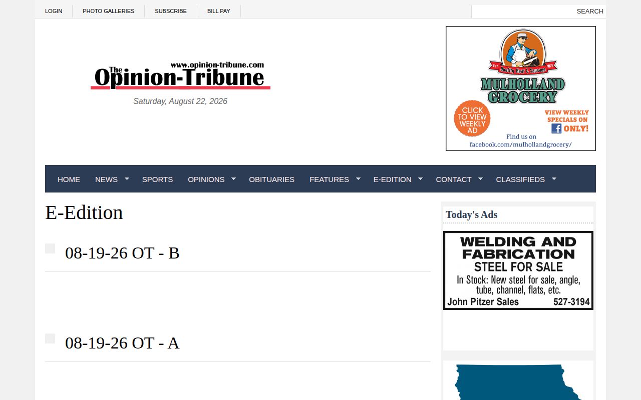 Mills County arrest news archive in Opinion-Tribune e-editions